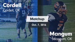 Matchup: Cordell  vs. Mangum  2016