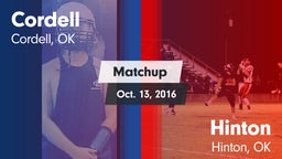 Matchup: Cordell  vs. Hinton  2016