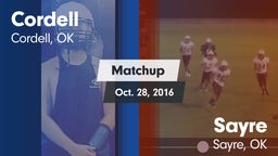 Matchup: Cordell  vs. Sayre  2015