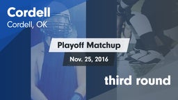 Matchup: Cordell  vs. third round 2016