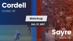 Matchup: Cordell  vs. Sayre  2017