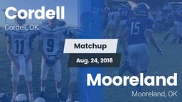 Matchup: Cordell  vs. Mooreland  2018