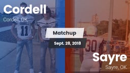 Matchup: Cordell  vs. Sayre  2018