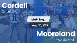 Matchup: Cordell  vs. Mooreland  2019