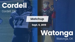 Matchup: Cordell  vs. Watonga  2019
