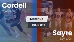 Matchup: Cordell  vs. Sayre  2019