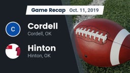 Recap: Cordell  vs. Hinton  2019