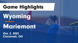 Wyoming  vs Mariemont  Game Highlights - Oct. 2, 2022
