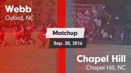 Matchup: Webb  vs. Chapel Hill  2016