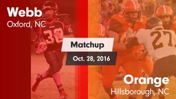 Matchup: Webb  vs. Orange  2016