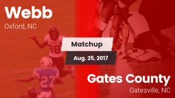 Matchup: Webb  vs. Gates County  2017
