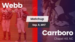 Matchup: Webb  vs. Carrboro  2017
