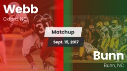 Matchup: Webb  vs. Bunn  2017