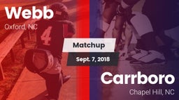 Matchup: Webb  vs. Carrboro  2018