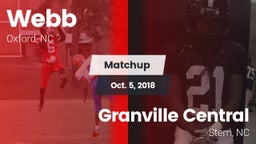 Matchup: Webb  vs. Granville Central  2018