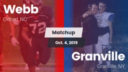 Matchup: Webb  vs. Granville  2019