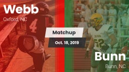 Matchup: Webb  vs. Bunn  2019