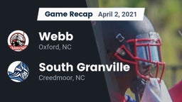 Recap: Webb  vs. South Granville  2021