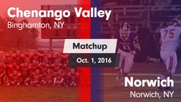 Matchup: Chenango Valley vs. Norwich  2016