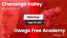 Matchup: Chenango Valley vs. Owego Free Academy  2017