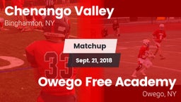 Matchup: Chenango Valley vs. Owego Free Academy  2018