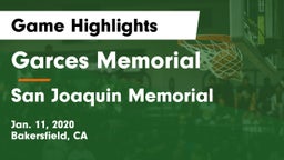 Garces Memorial  vs San Joaquin Memorial  Game Highlights - Jan. 11, 2020