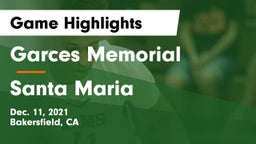 Garces Memorial  vs Santa Maria Game Highlights - Dec. 11, 2021