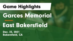 Garces Memorial  vs East Bakersfield  Game Highlights - Dec. 23, 2021
