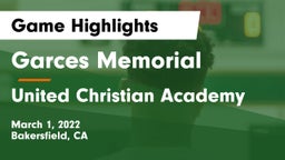 Garces Memorial  vs United Christian Academy Game Highlights - March 1, 2022