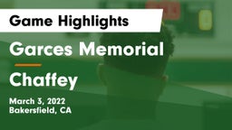 Garces Memorial  vs Chaffey  Game Highlights - March 3, 2022