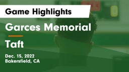 Garces Memorial  vs Taft Game Highlights - Dec. 15, 2022
