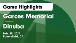 Garces Memorial  vs Dinuba  Game Highlights - Feb. 15, 2024