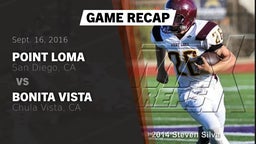 Recap: Point Loma  vs. Bonita Vista  2016