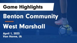 Benton Community vs West Marshall  Game Highlights - April 1, 2023