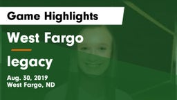 West Fargo  vs legacy  Game Highlights - Aug. 30, 2019