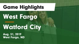 West Fargo  vs Watford City  Game Highlights - Aug. 31, 2019