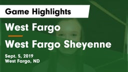 West Fargo  vs West Fargo Sheyenne  Game Highlights - Sept. 5, 2019