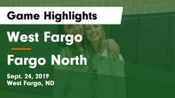 West Fargo  vs Fargo North  Game Highlights - Sept. 24, 2019