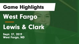 West Fargo  vs Lewis & Clark Game Highlights - Sept. 27, 2019