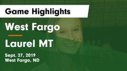 West Fargo  vs Laurel MT Game Highlights - Sept. 27, 2019