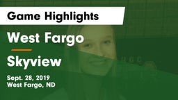 West Fargo  vs Skyview Game Highlights - Sept. 28, 2019