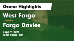 West Fargo  vs Fargo Davies  Game Highlights - Sept. 9, 2021