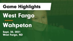 West Fargo  vs Wahpeton  Game Highlights - Sept. 30, 2021