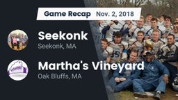 Recap: Seekonk  vs. Martha's Vineyard  2018