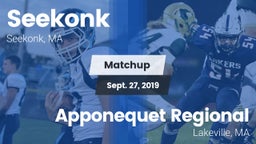 Matchup: Seekonk  vs. Apponequet Regional  2019