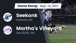 Recap: Seekonk  vs. Martha's Vineyard  2021