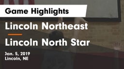 Lincoln Northeast  vs Lincoln North Star Game Highlights - Jan. 5, 2019