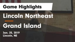 Lincoln Northeast  vs Grand Island  Game Highlights - Jan. 25, 2019