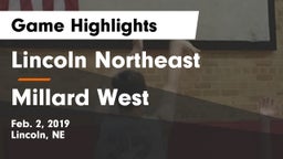 Lincoln Northeast  vs Millard West Game Highlights - Feb. 2, 2019
