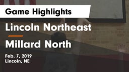 Lincoln Northeast  vs Millard North   Game Highlights - Feb. 7, 2019